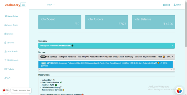 Ocean SMM Smart Panel Script With Blue Theme - Image 2